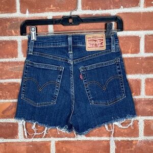 Levi’s dark wash denim shorts